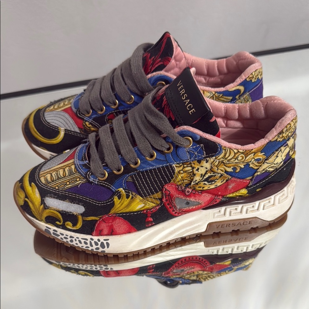 Versace Vibrant Patterned Sneakers - image 2